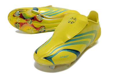 Adidas F50 Tunit Elite FG Firm Ground Soccer Cleats - Yellow/Aqua Blue/Neon Green