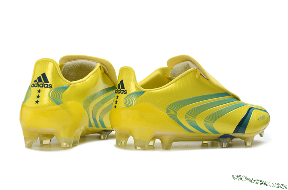 Adidas F50 Tunit Elite FG Firm Ground Soccer Cleats - Yellow/Aqua Blue/Neon Green 6