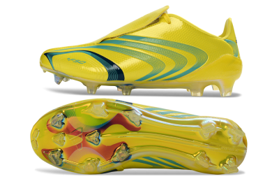 Adidas F50 Tunit Elite FG Firm Ground Soccer Cleats - Yellow/Aqua Blue/Neon Green