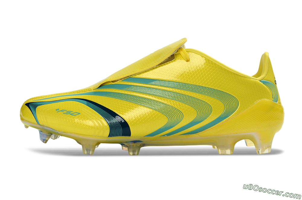 Adidas F50 Tunit Elite FG Firm Ground Soccer Cleats - Yellow/Aqua Blue/Neon Green 2