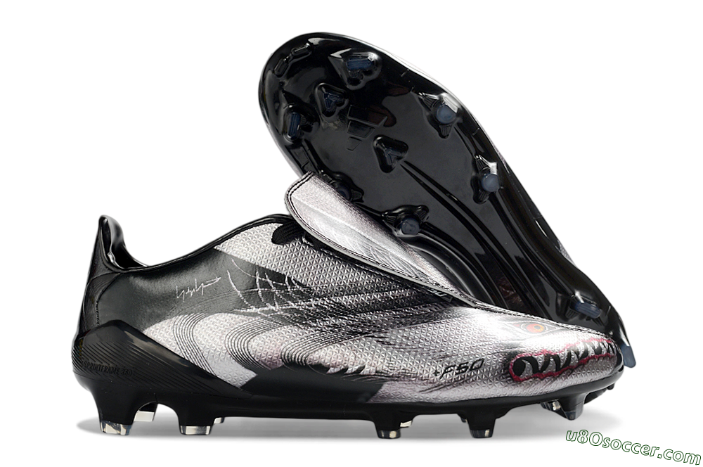 Adidas F50 Tunit Elite FG Firm Ground Soccer Cleats - Black/Shark Gray/Crimson Red 1
