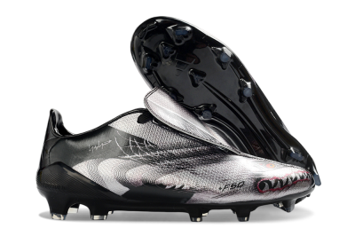 Adidas F50 Tunit Elite FG Firm Ground Soccer Cleats - Black/Shark Gray/Crimson Red