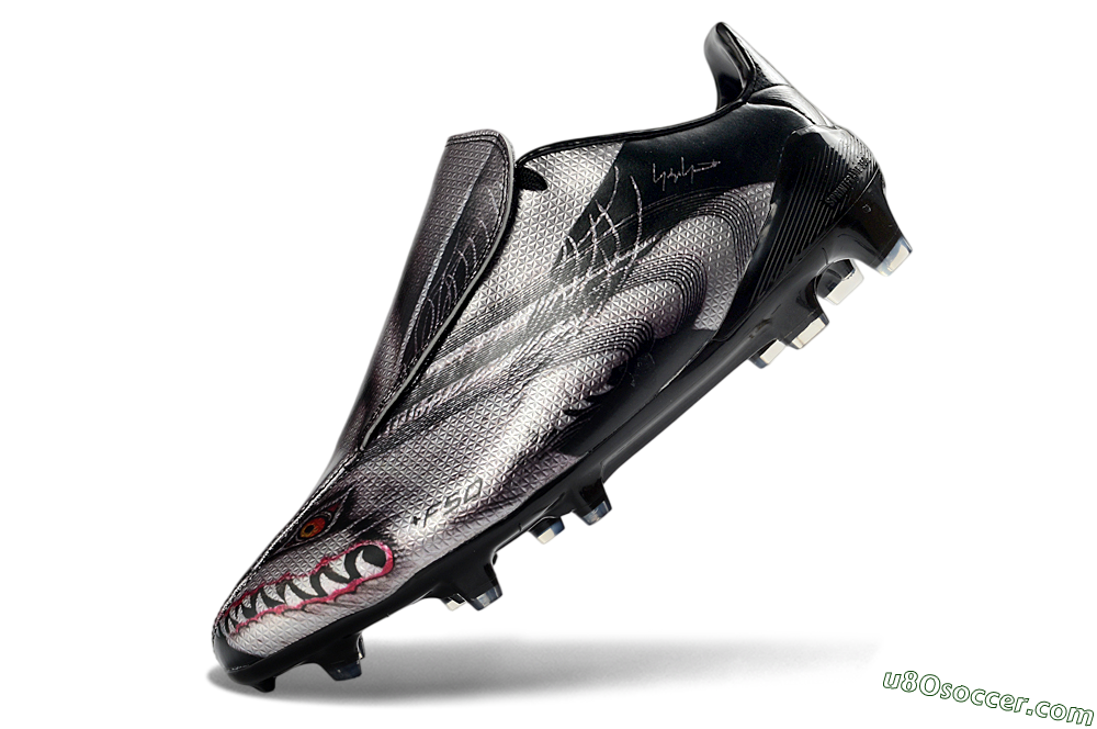 Adidas F50 Tunit Elite FG Firm Ground Soccer Cleats - Black/Shark Gray/Crimson Red 5