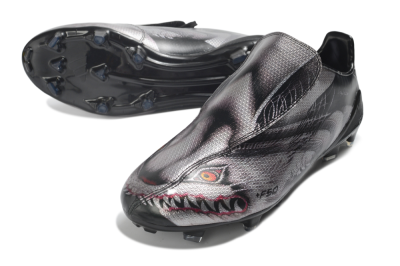 Adidas F50 Tunit Elite FG Firm Ground Soccer Cleats - Black/Shark Gray/Crimson Red