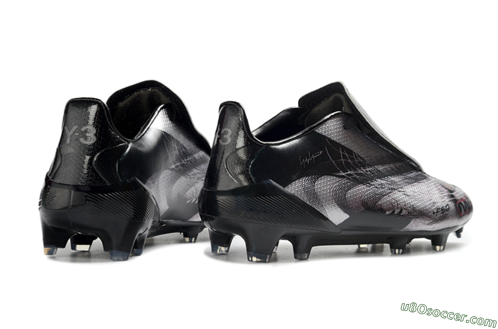 Adidas F50 Tunit Elite FG Firm Ground Soccer Cleats - Black/Shark Gray/Crimson Red 6