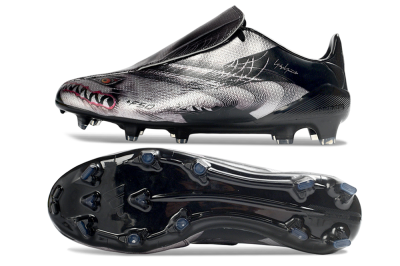 Adidas F50 Tunit Elite FG Firm Ground Soccer Cleats - Black/Shark Gray/Crimson Red