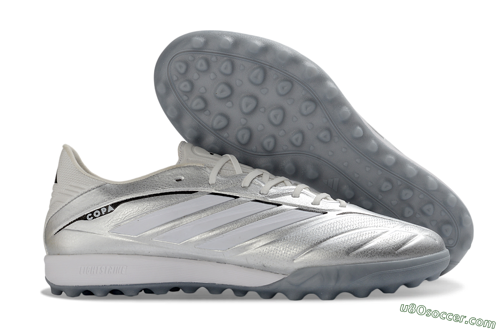 Adidas Copa Gloro 3 Elite TF Artificial Turf Soccer Shoes - Silver/Metallic Gray/White 1