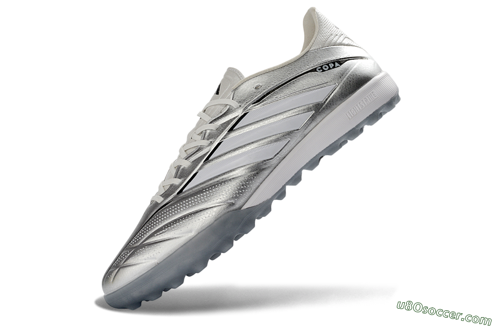 Adidas Copa Gloro 3 Elite TF Artificial Turf Soccer Shoes - Silver/Metallic Gray/White 5