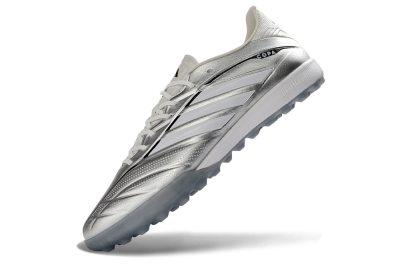 Adidas Copa Gloro 3 Elite TF Artificial Turf Soccer Shoes - Silver/Metallic Gray/White