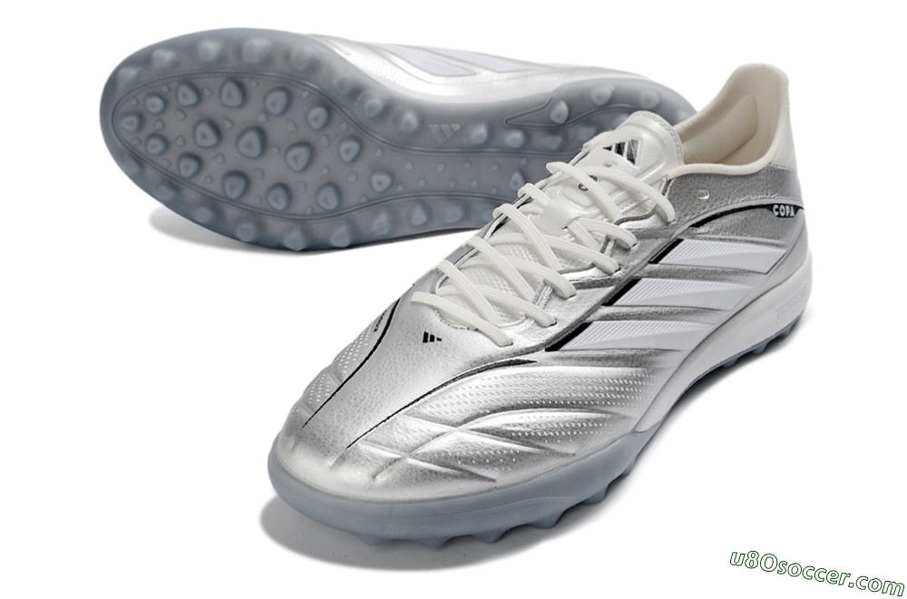 Adidas Copa Gloro 3 Elite TF Artificial Turf Soccer Shoes - Silver/Metallic Gray/White 3