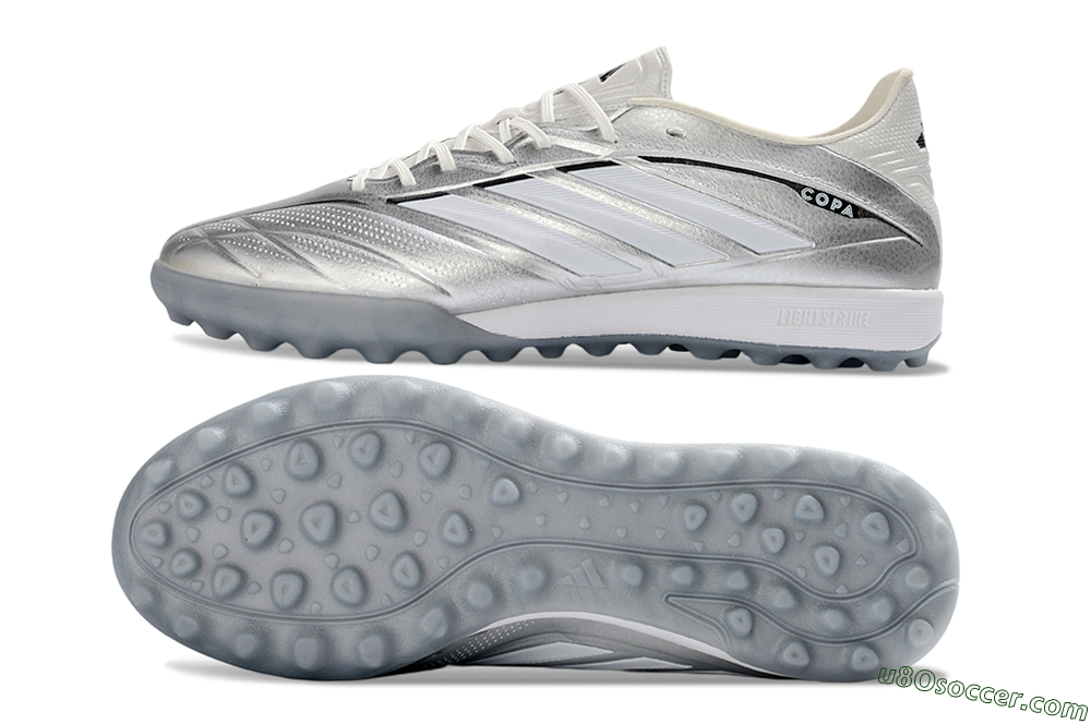 Adidas Copa Gloro 3 Elite TF Artificial Turf Soccer Shoes - Silver/Metallic Gray/White 0