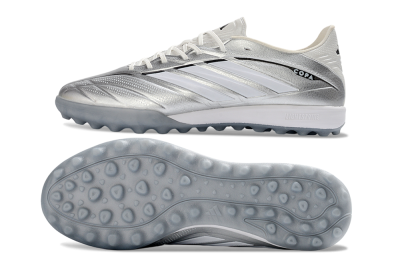 Adidas Copa Gloro 3 Elite TF Artificial Turf Soccer Shoes - Silver/Metallic Gray/White