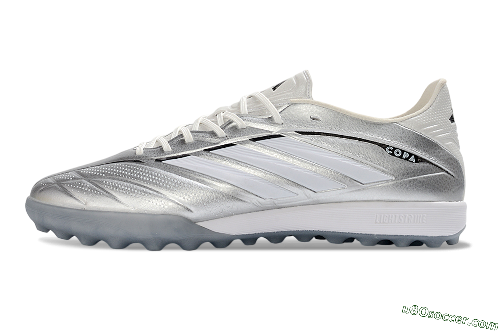 Adidas Copa Gloro 3 Elite TF Artificial Turf Soccer Shoes - Silver/Metallic Gray/White 2