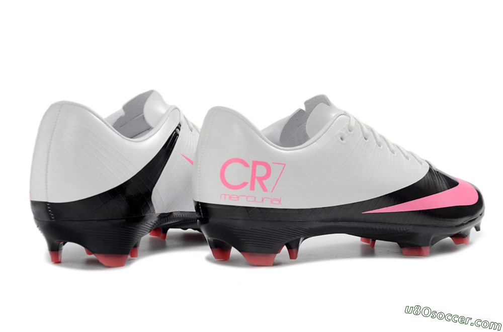 Nike CR7 Mercurial Superfly RGN FG Firm Ground Soccer Cleats - Black/Electric Pink/White 6