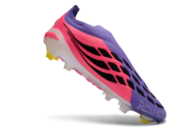 Adidas Predator 26 Elite Laceless FG Firm Ground Soccer Cleats - Purple/Vibrant Pink/Electric Purple