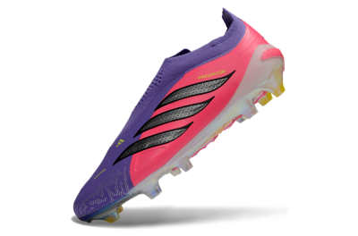 Adidas Predator 26 Elite Laceless FG Firm Ground Soccer Cleats - Purple/Vibrant Pink/Electric Purple