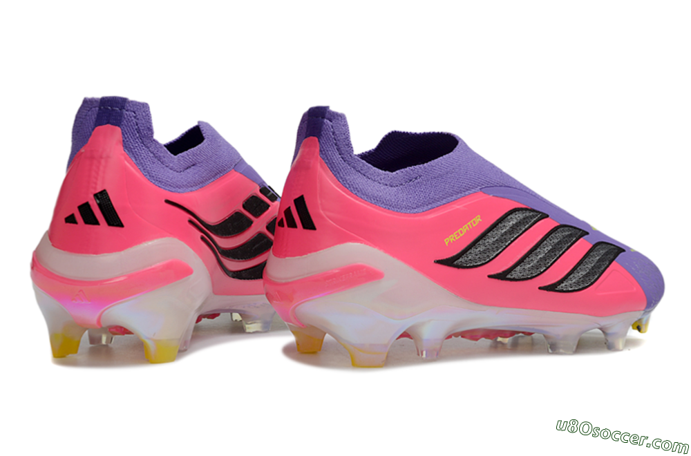 Adidas Predator 26 Elite Laceless FG Firm Ground Soccer Cleats - Purple/Vibrant Pink/Electric Purple 6