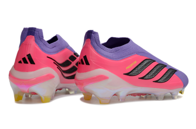 Adidas Predator 26 Elite Laceless FG Firm Ground Soccer Cleats - Purple/Vibrant Pink/Electric Purple