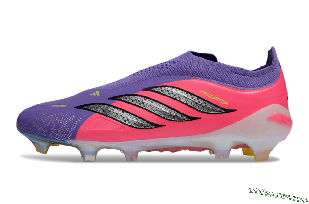 Adidas Predator 26 Elite Laceless FG Firm Ground Soccer Cleats - Purple/Vibrant Pink/Electric Purple 2
