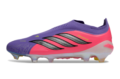 Adidas Predator 26 Elite Laceless FG Firm Ground Soccer Cleats - Purple/Vibrant Pink/Electric Purple