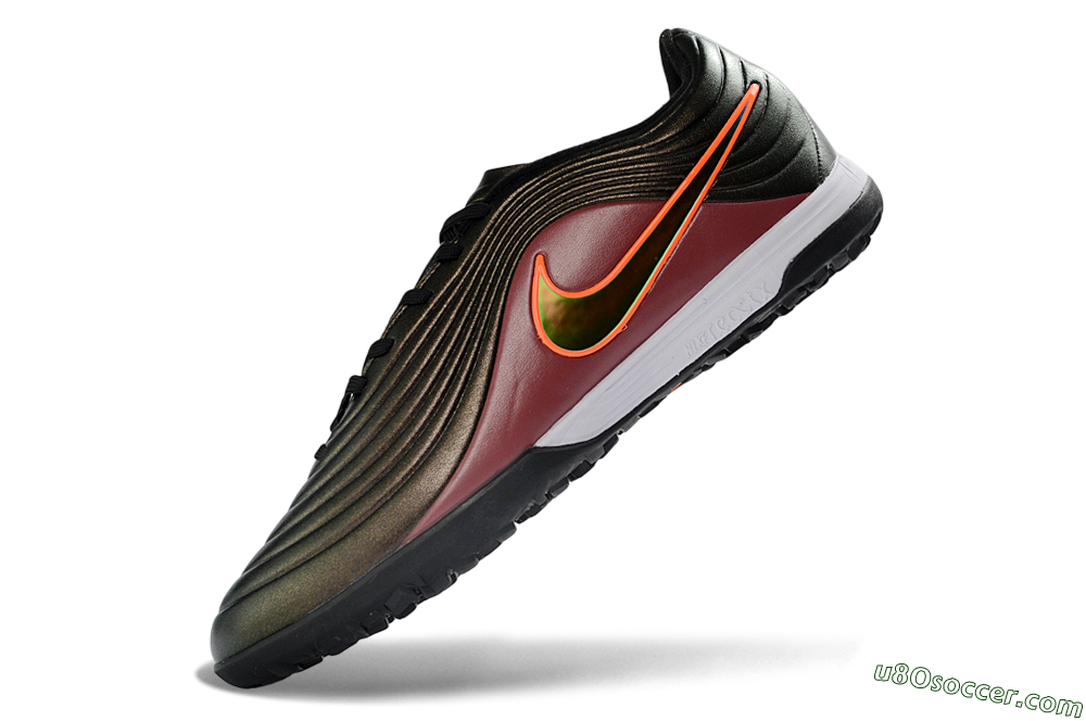 Nike Tiempo Legend 11 Elite TF Artificial Turf Soccer Shoes - Black/Crimson Red/Obsidian Green 6