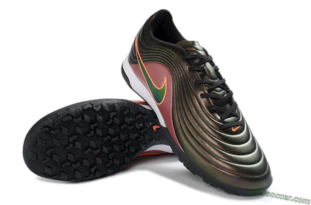 Nike Tiempo Legend 11 Elite TF Artificial Turf Soccer Shoes - Black/Crimson Red/Obsidian Green 4