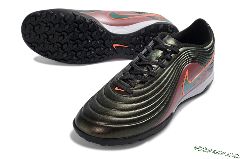 Nike Tiempo Legend 11 Elite TF Artificial Turf Soccer Shoes - Black/Crimson Red/Obsidian Green 3