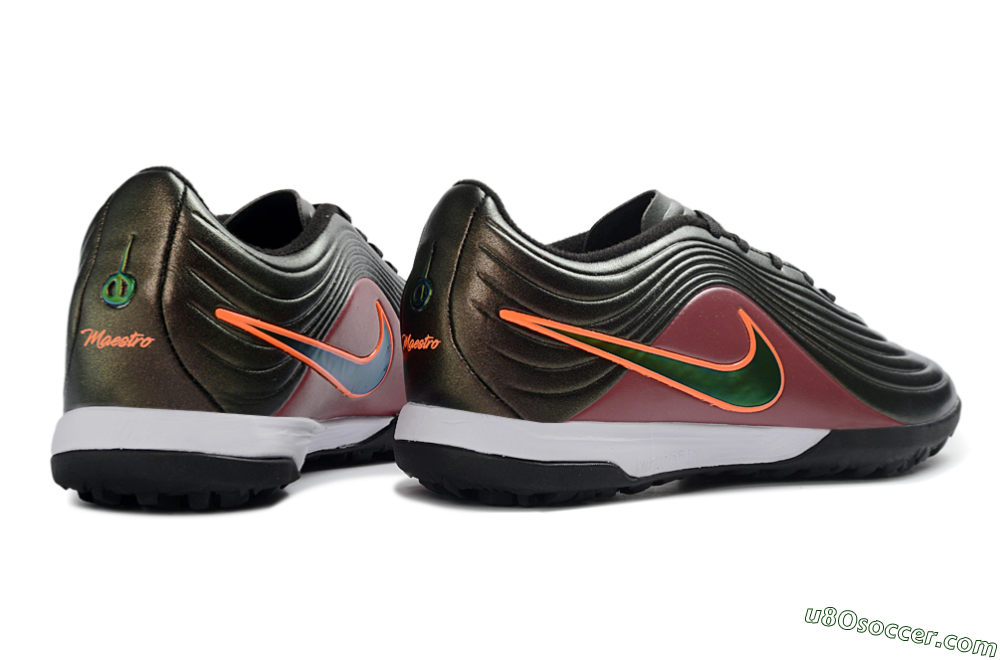 Nike Tiempo Legend 11 Elite TF Artificial Turf Soccer Shoes - Black/Crimson Red/Obsidian Green 7