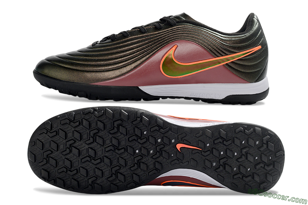 Nike Tiempo Legend 11 Elite TF Artificial Turf Soccer Shoes - Black/Crimson Red/Obsidian Green 0