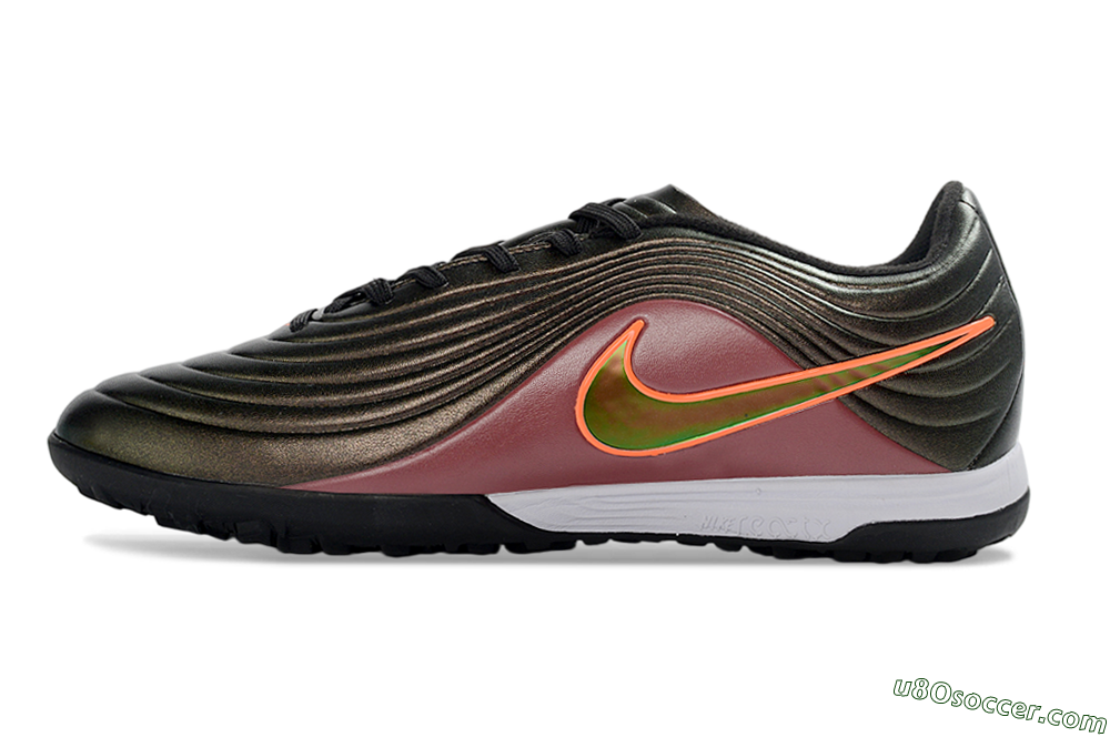 Nike Tiempo Legend 11 Elite TF Artificial Turf Soccer Shoes - Black/Crimson Red/Obsidian Green 2