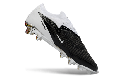 Nike Phantom 6 Elite Low FG Firm Ground Soccer Cleats - Black/Midnight Black/Snow White