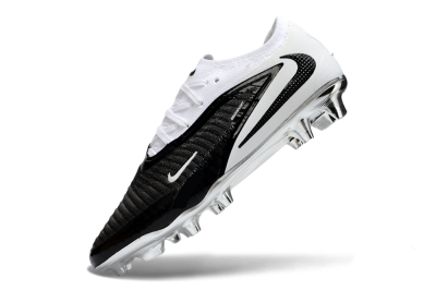Nike Phantom 6 Elite Low FG Firm Ground Soccer Cleats - Black/Midnight Black/Snow White