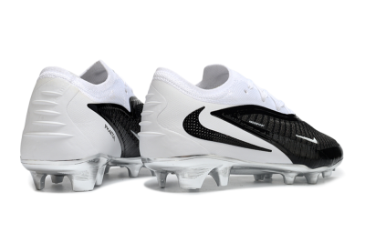 Nike Phantom 6 Elite Low FG Firm Ground Soccer Cleats - Black/Midnight Black/Snow White