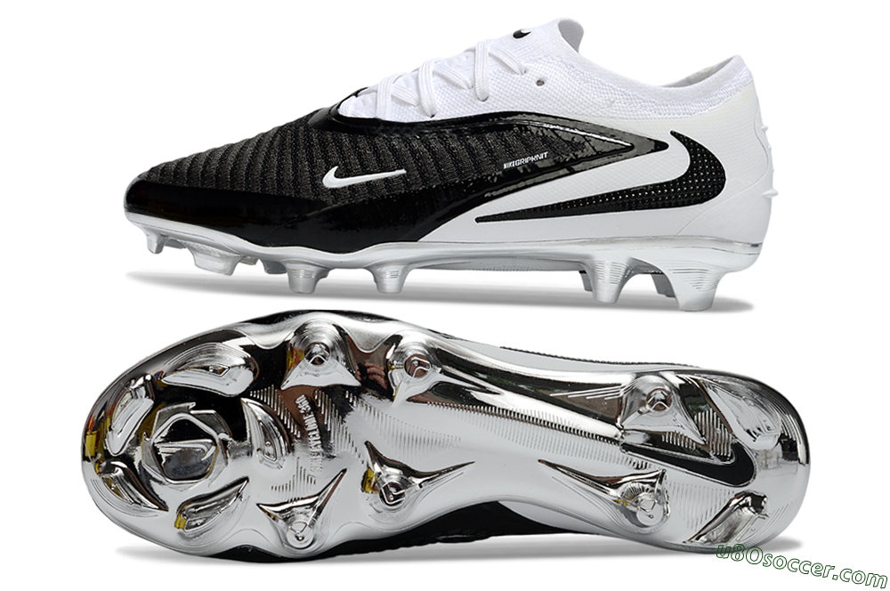 Nike Phantom 6 Elite Low FG Firm Ground Soccer Cleats - Black/Midnight Black/Snow White 0