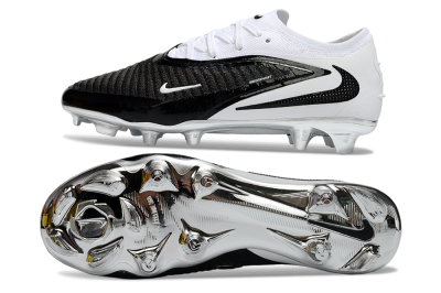 Nike Phantom 6 Elite Low FG Firm Ground Soccer Cleats - Black/Midnight Black/Snow White