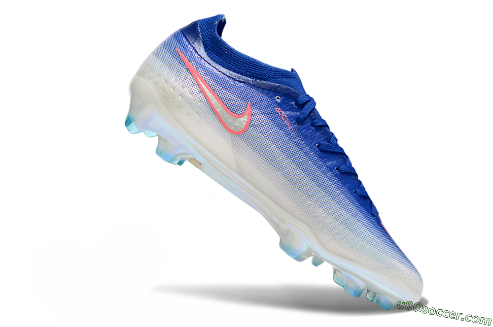 Nike Air Zoom Mercurial Vapor 17 Elite FG Firm Ground Soccer Cleats - Blue/Electric Blue/Metallic Silver 4