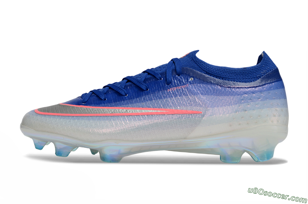 Nike Air Zoom Mercurial Vapor 17 Elite FG Firm Ground Soccer Cleats - Blue/Electric Blue/Metallic Silver 2