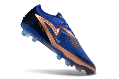 Nike Phantom 6 Elite Low FG Firm Ground Soccer Cleats - Blue/Royal Blue/Copper Gold