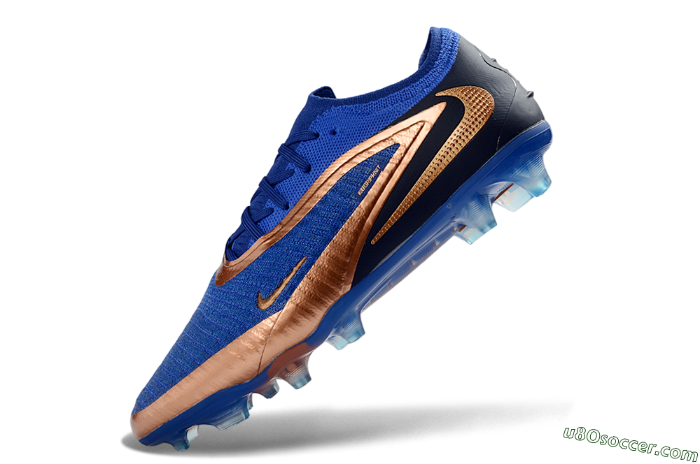 Nike Phantom 6 Elite Low FG Firm Ground Soccer Cleats - Blue/Royal Blue/Copper Gold 5