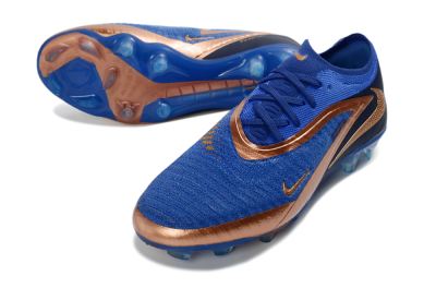 Nike Phantom 6 Elite Low FG Firm Ground Soccer Cleats - Blue/Royal Blue/Copper Gold