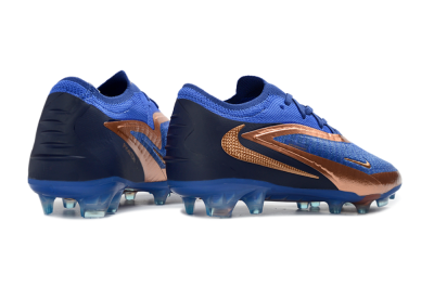Nike Phantom 6 Elite Low FG Firm Ground Soccer Cleats - Blue/Royal Blue/Copper Gold