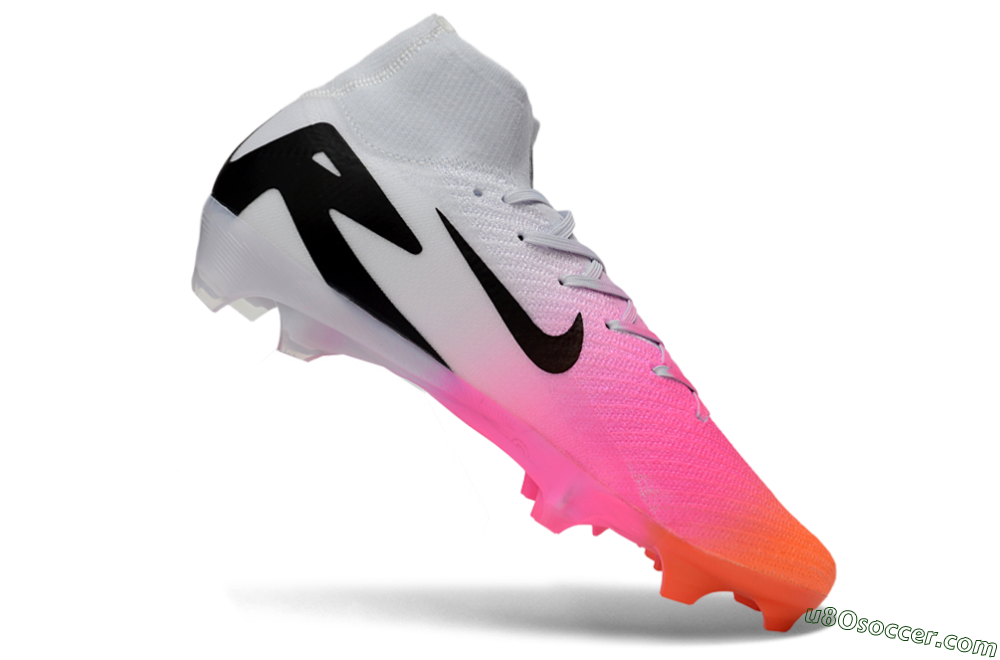Nike Air Zoom Mercurial Superfly 10 Elite FG Firm Ground Soccer Cleats - White/Neon Pink/Black 4
