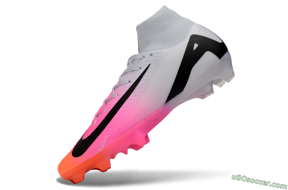 Nike Air Zoom Mercurial Superfly 10 Elite FG Firm Ground Soccer Cleats - White/Neon Pink/Black 5