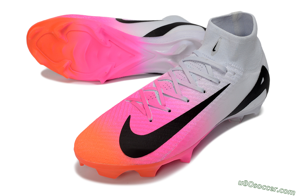 Nike Air Zoom Mercurial Superfly 10 Elite FG Firm Ground Soccer Cleats - White/Neon Pink/Black 3