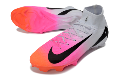 Nike Air Zoom Mercurial Superfly 10 Elite FG Firm Ground Soccer Cleats - White/Neon Pink/Black