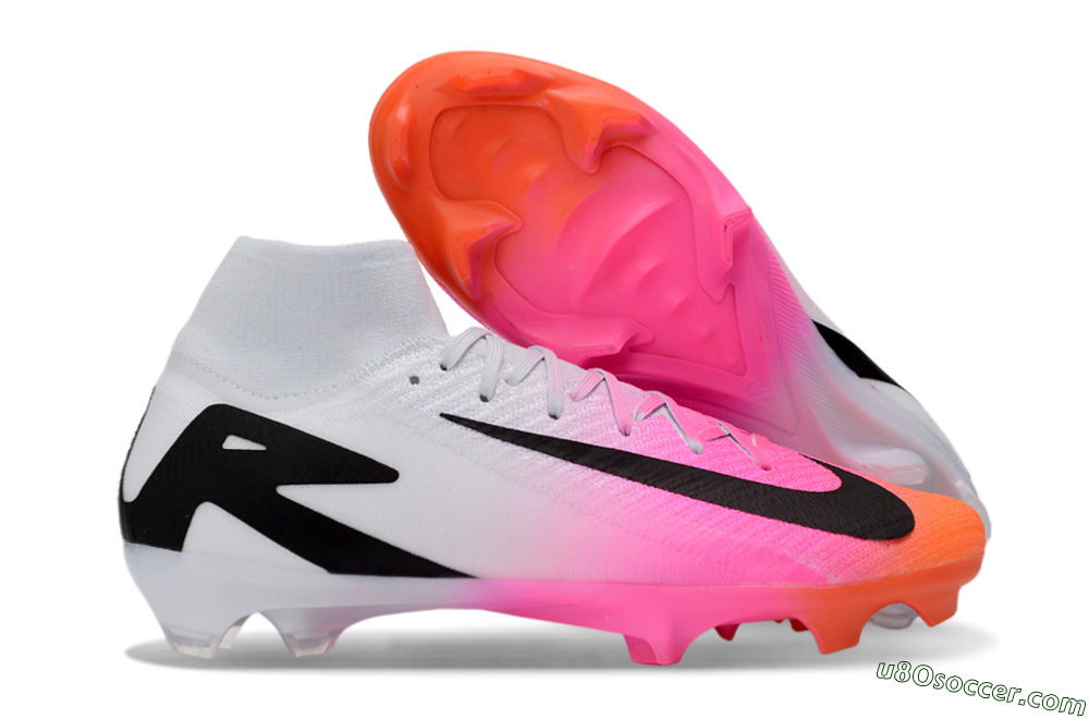 Nike Air Zoom Mercurial Superfly 10 Elite FG Firm Ground Soccer Cleats - White/Neon Pink/Black 1