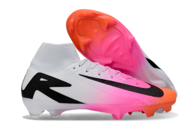 Nike Air Zoom Mercurial Superfly 10 Elite FG Firm Ground Soccer Cleats - White/Neon Pink/Black