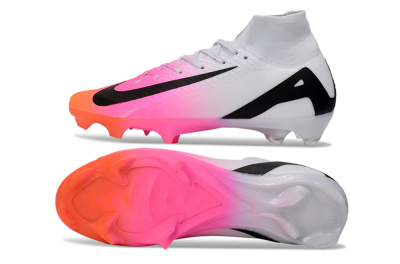 Nike Air Zoom Mercurial Superfly 10 Elite FG Firm Ground Soccer Cleats - White/Neon Pink/Black