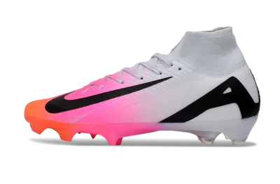 Nike Air Zoom Mercurial Superfly 10 Elite FG Firm Ground Soccer Cleats - White/Neon Pink/Black