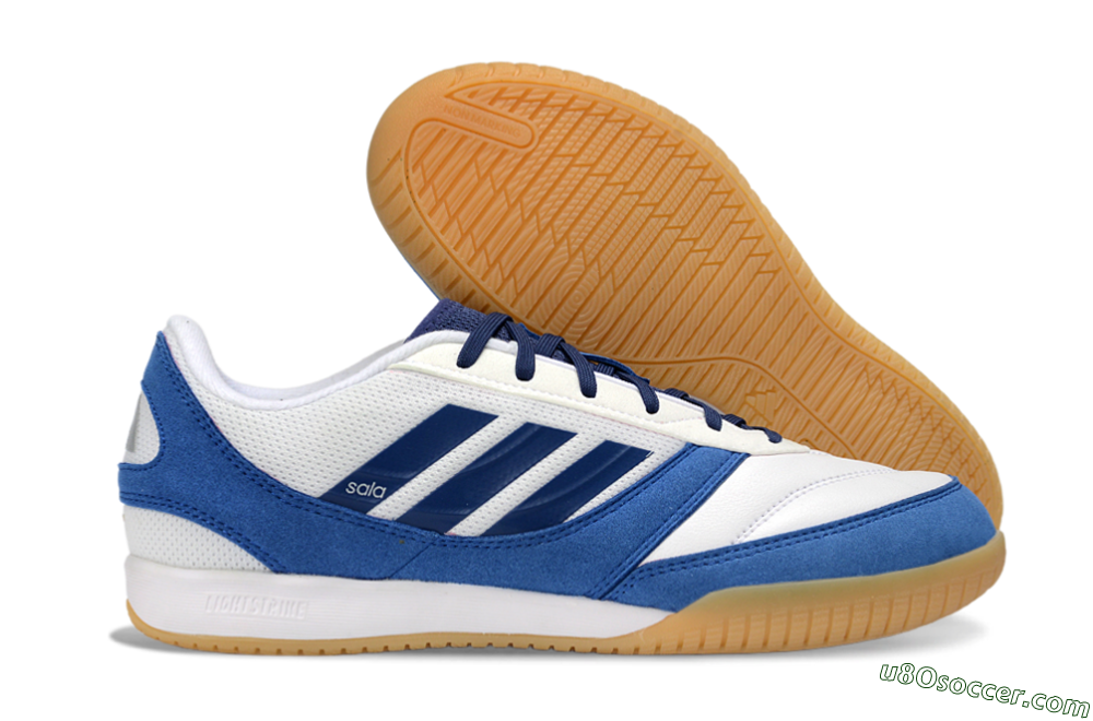Adidas Top Sala Competition 2 IC Indoor & Futsal Soccer Shoes - Blue/Navy Blue/Grey White 1